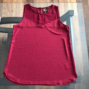 Reitman’s, size small, red metallic tank top.